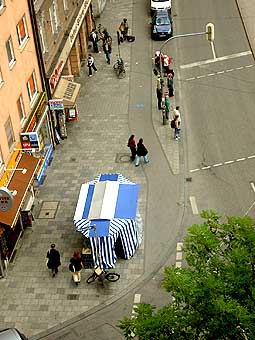 Strae an der
                Fugnger grn haben und Radfahrer kein Rot